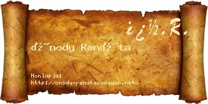 Ónody Renáta névjegykártya